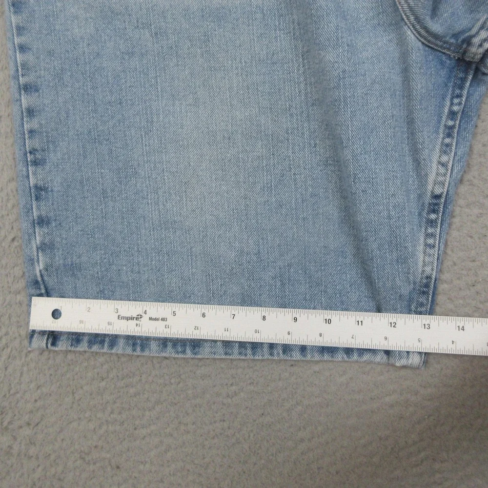 Wrangler Relaxed Fit Jean Shorts Mens 42x9 Blue Light Wash 100% Cotton Jorts Y2K